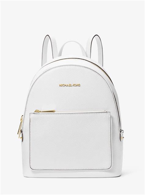 michael kors pebbled leather backpack.